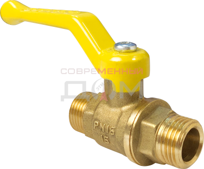 Кран шаровой для ГАЗА VALFEX 3/4" НР/НР ручка-рычаг, латунный 11Б27фтМ (56/14)
